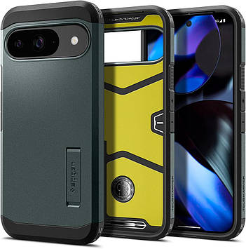 Чохол Spigen для Pixel 9 / Pixel 9 Pro - Tough Armor, Abyss Green (ACS07694)