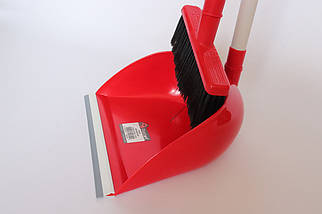 Совок і щітка з довгою ручкою Plastart TE 395/red, фото 4