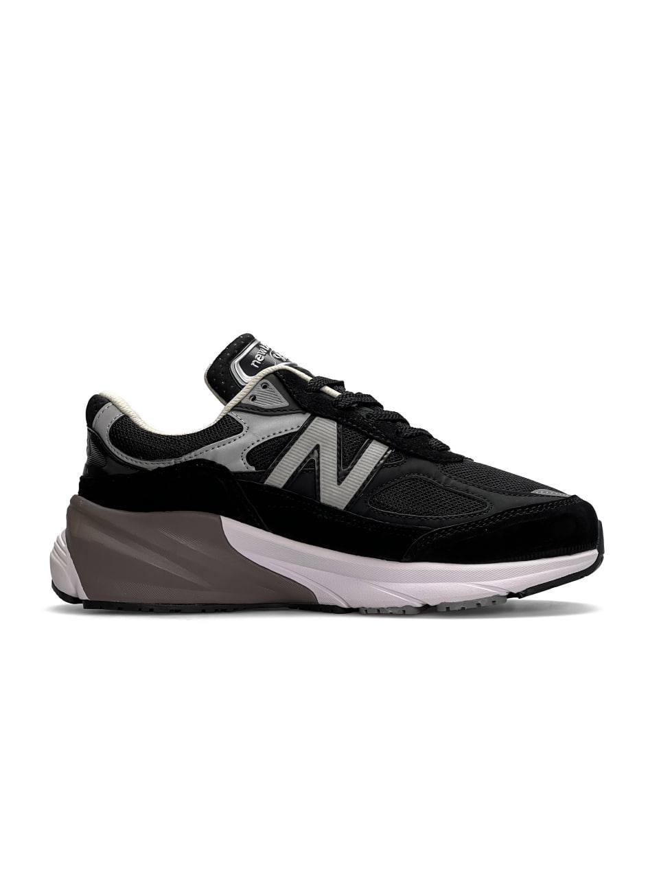 Чоловічі кросівки замша сітка New Balance 990V6 Black White, кеди Нью Беленс чорні. 41