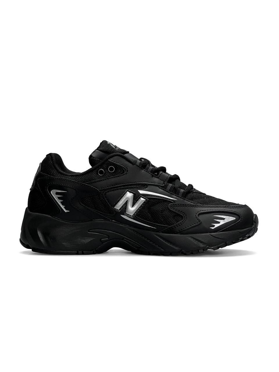 Чоловічі кросівки шкіра текстиль New Balance 725 All Black, кеди Нью Беланс сірі весни літо. 41