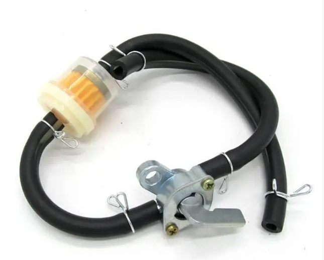 Топливный фильтр с краном+шланги+хомуты для мотоцикла, квадроцикла ...