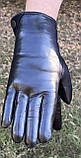 Зимові чоловічі рукавички з натуральної шкіри. Підкладка з мутону, фото 2