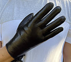 Зимові чоловічі рукавички з натуральної шкіри. Підкладка з мутону