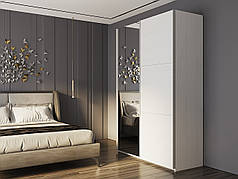 Шафа-купе двохдверна Doros G-Caiser 160х60х240 см Білий/Дзеркало (DRS-011011)