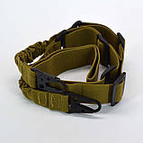 Тактичний двоточковий ремінь банджі через плече койот, фото 2