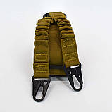 Тактичний двоточковий ремінь банджі через плече койот, фото 4