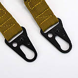 Тактичний двоточковий ремінь банджі через плече койот, фото 8