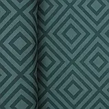 Постільна білизна на гумці двоспальна 180х220 зелений ромб (23067) Однотонна бавовняна на блискавці, фото 4