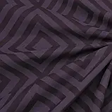 Сімейна однотонна постільна білизна сливовий ромб (23065) З двома підковдрами на блискавці Бязь Ранфорс, фото 7