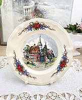 Вінтажна фаянсова декоративна тарілка, Sarreguemines, Франція, прованс