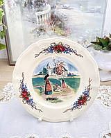 Вінтажна фаянсова декоративна тарілка, Sarreguemines, Франція, прованс