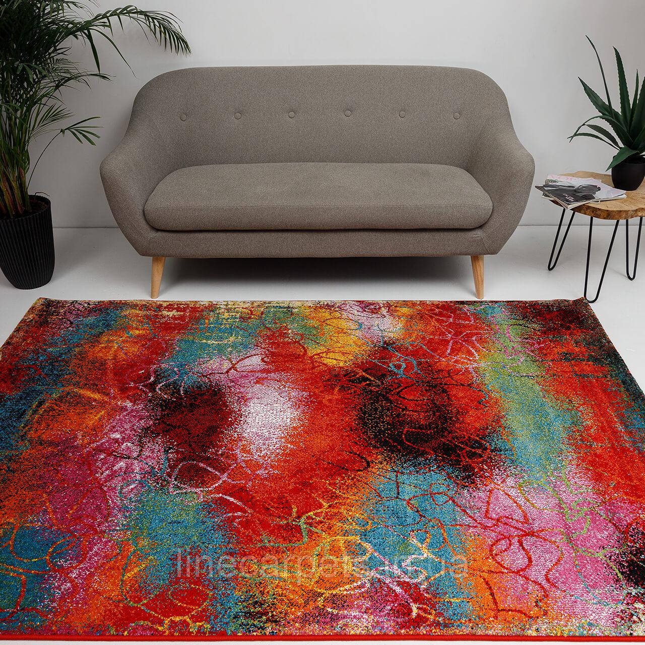 Вінтажний яскравий килим TEXAS AI11A red-blue, фото 1