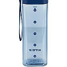 Пляшечка для води квадратна Kite  550 мл блакитна K24-1209-1, фото 4