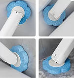 Комплект на підставці для прибирання та чищення унітаза тримач насадки 6 шт, фото 7