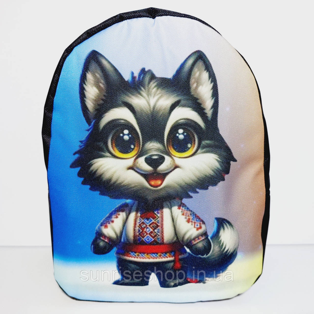 Рюкзак дитячий яскравий принт звірятки у вишиванках купити гуртом