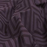 Сімейна однотонна постільна білизна сливовий ромб (23065) З двома підковдрами на блискавці Бязь Ранфорс, фото 6