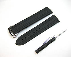 Ремінець каучуковий OMEGA SEAMASTER 300M 20MM 316L BLACK AAA