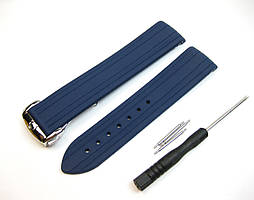 Ремінець каучуковий OMEGA SEAMASTER 300M 20MM 316L BLUE AAA