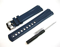 Ремінець каучуковий OMEGA SEAMASTER 300M 20MM 316L BLUE AAA