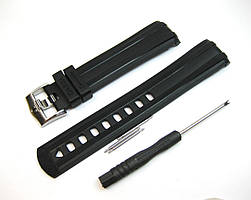 Ремінець каучуковий OMEGA SEAMASTER 300M 20MM 316L BLACK AAA