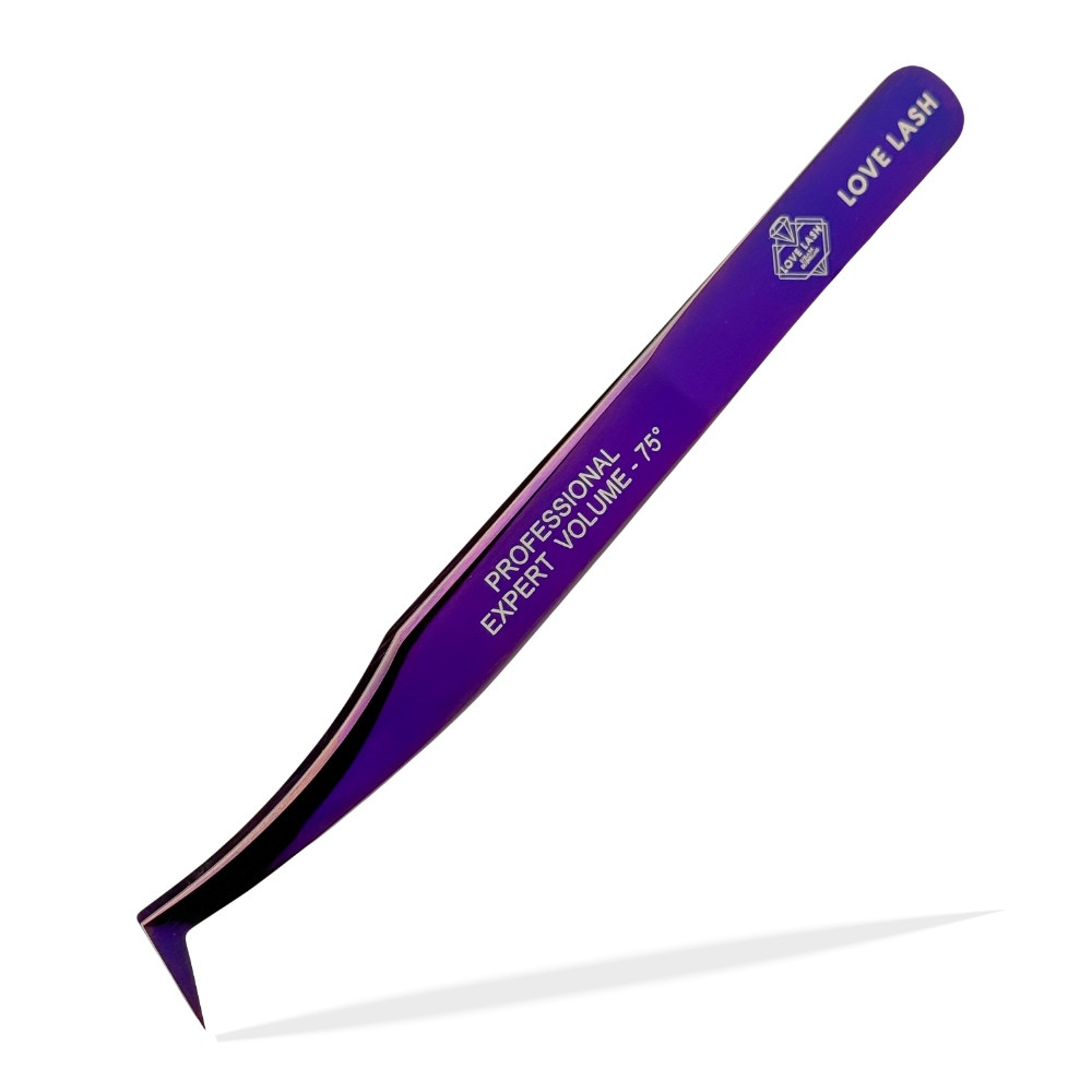 Пінцет LoveLash L-type 75° Purple