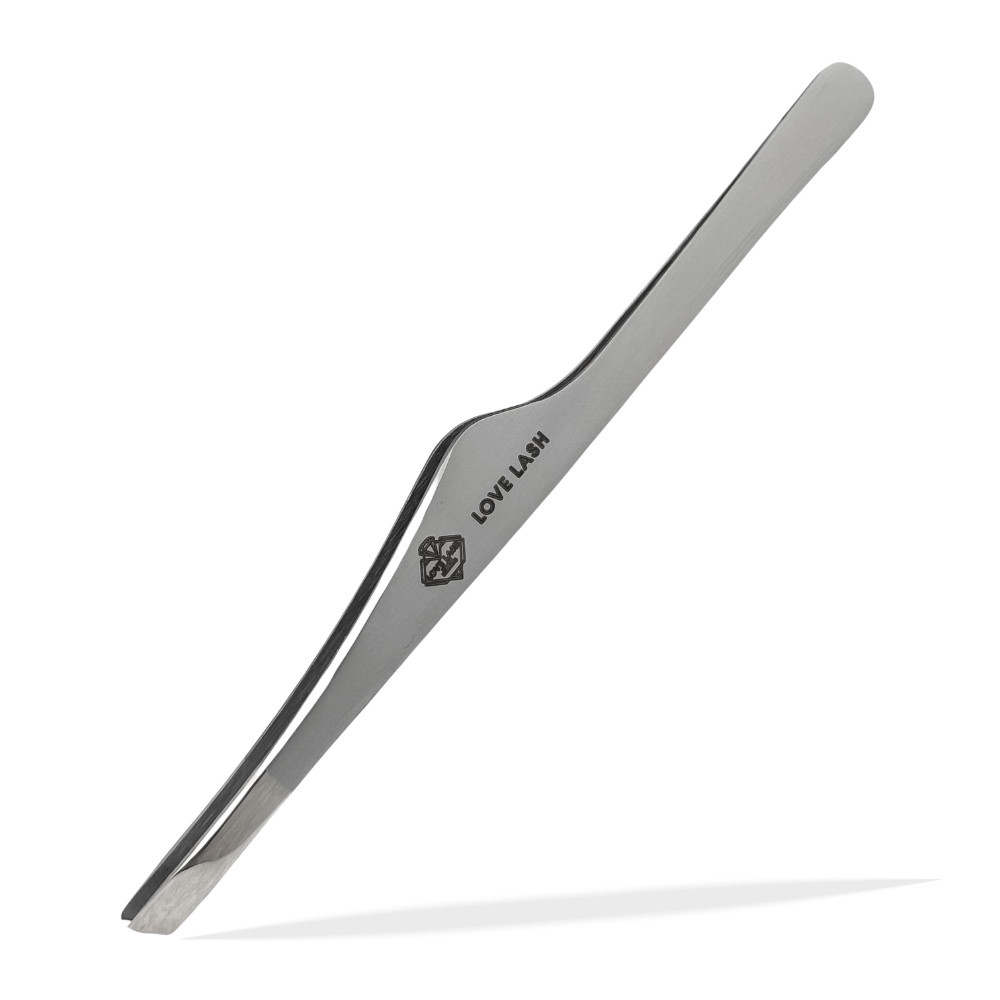 Пінцет для брів LoveLash Slim скошений Matte