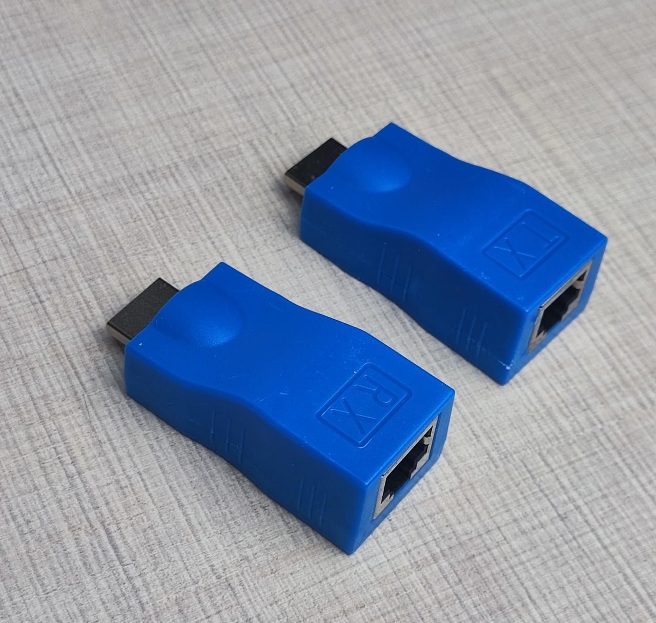 Подовжувач підсилювачь HDMI до 30м через LAN rj45 (передавач+приймач)