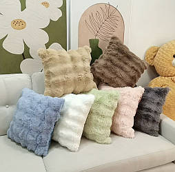 Наволочки 42х42 шиншила пушистый длинный ворс
