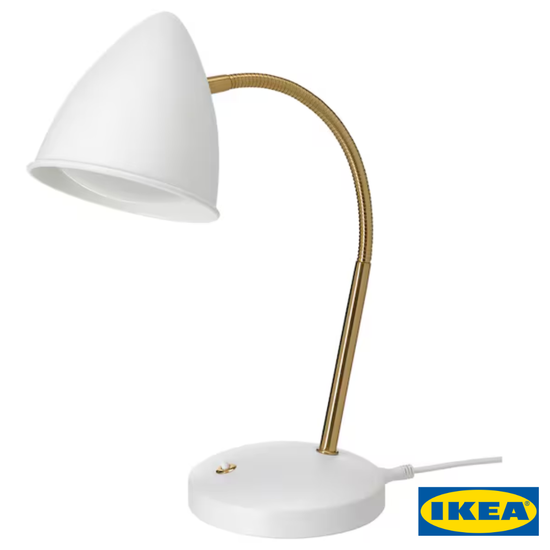 Настільна лампа IKEA ISNÅLEN Біла 605.012.64