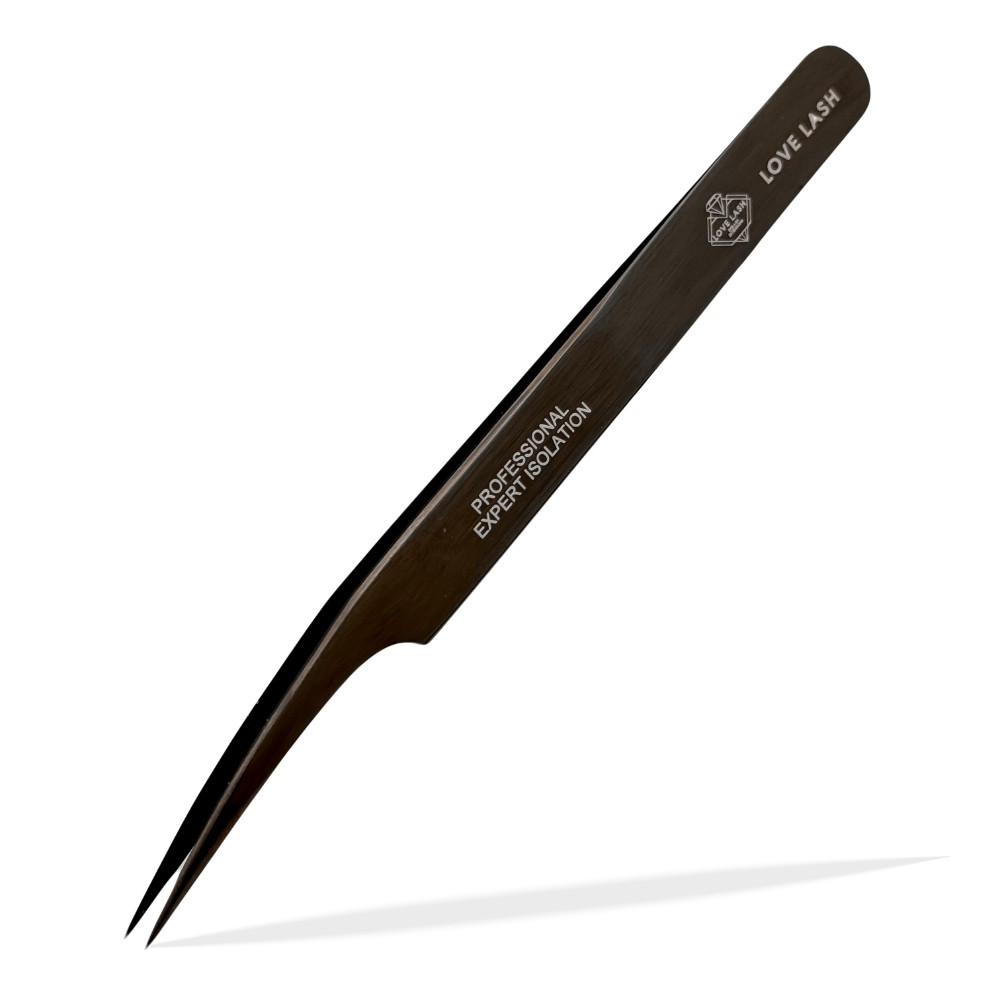 Пінцет LoveLash Прямий Black (PRO-12см)