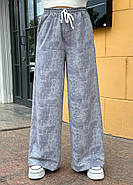 Жіночі штани з високою талією на резинці (р.46-60) трикотаж варенка Туреччина, фото 2