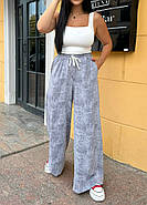 Жіночі штани з високою талією на резинці (р.46-60) трикотаж варенка Туреччина, фото 4