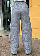 Жіночі штани з високою талією на резинці (р.46-60) трикотаж варенка Туреччина, фото 6