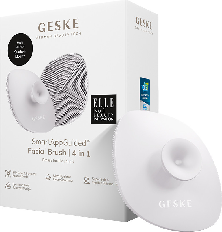 Щітка для обличчя GESKE Facial Brush 4 в 1 пудровий з тримачем