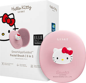Щітка для обличчя GESKE Facial Brush 3 в 1 by Hello Kitty рожевий з тримачем
