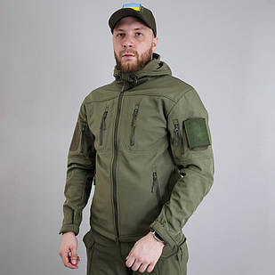 🔥 Куртка Soft Shell "Gryphon" (Олива) (непромокаємий куртка, тактична, нгу, зсу, військова)