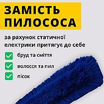 Моп 80см Мопи для прибирання Акрил моп Змінний моп для швабри Моп для сухого прибирання підлоги Плоскі мопи Ганчірка моп, фото 3