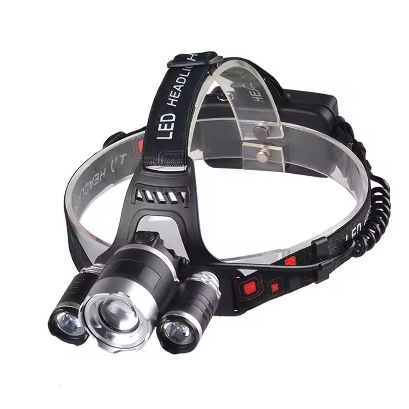 Налобний ліхтар на акумуляторі 18650 Led headlight RJ 3000 з лінзою Ліхтарик на лоб, Ліхтарик на голову