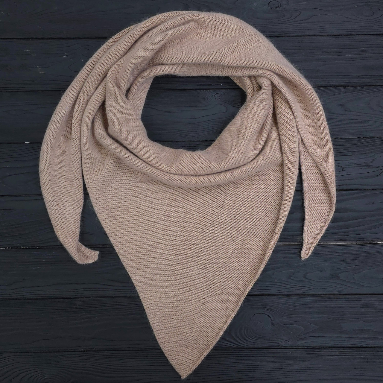 Бактус (хустка) жіночий зимовий ЧАРЛІ (ангора+вовна) ODYSSEY One size Бежевий 12229, фото 1