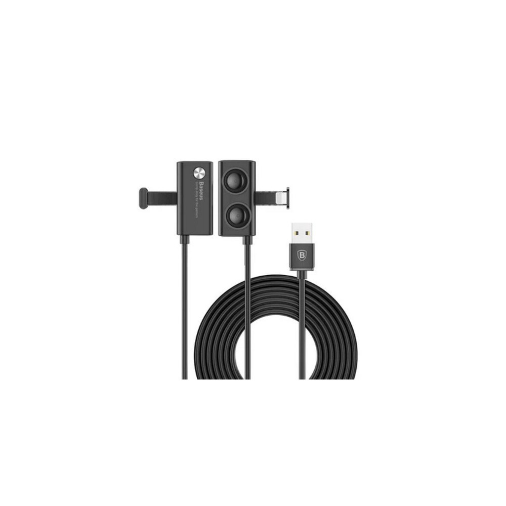 Кабель BASEUS CALXP-B01 Gaming Suction Cup Lightning Cable 2M чорний kr, фото 1