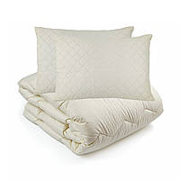 Набір Ковдра Vladi зимова 170х210 см овеча вовна 2 подушки 50x70 см