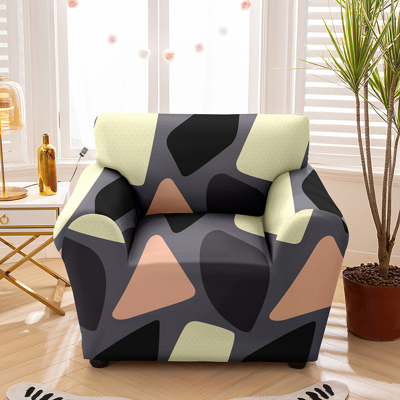 Чохол на крісло універсальний трикотажний 072 Love You, фото 1