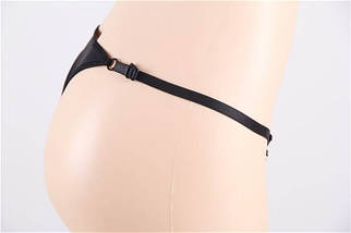 Сексуальні чорні стрінги Star Night із квітковим принтом та стразами, фото 4