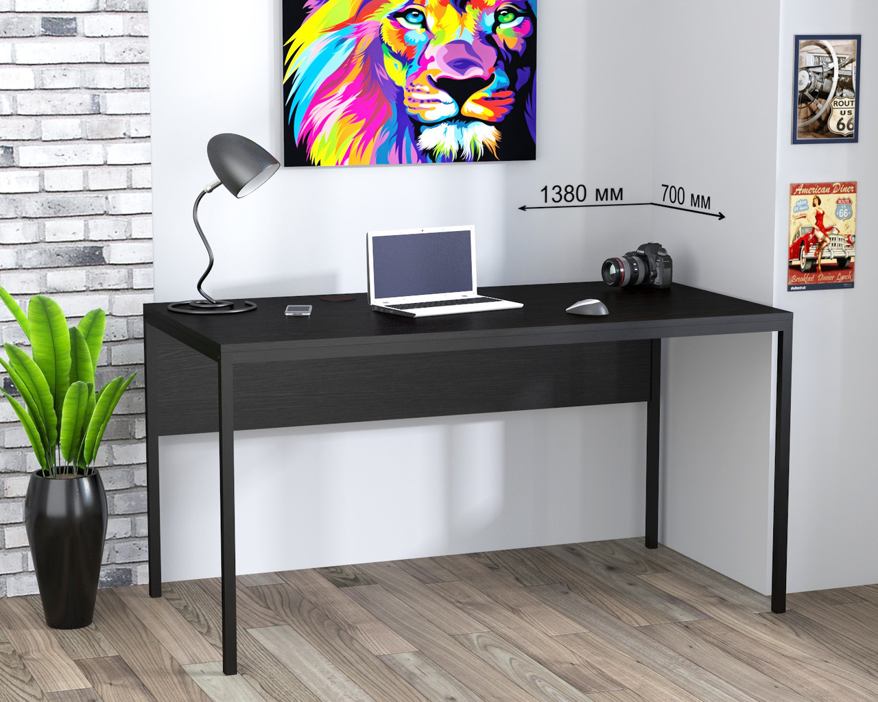 Письмовий стіл Loft design L-3p Венге Луїзіана