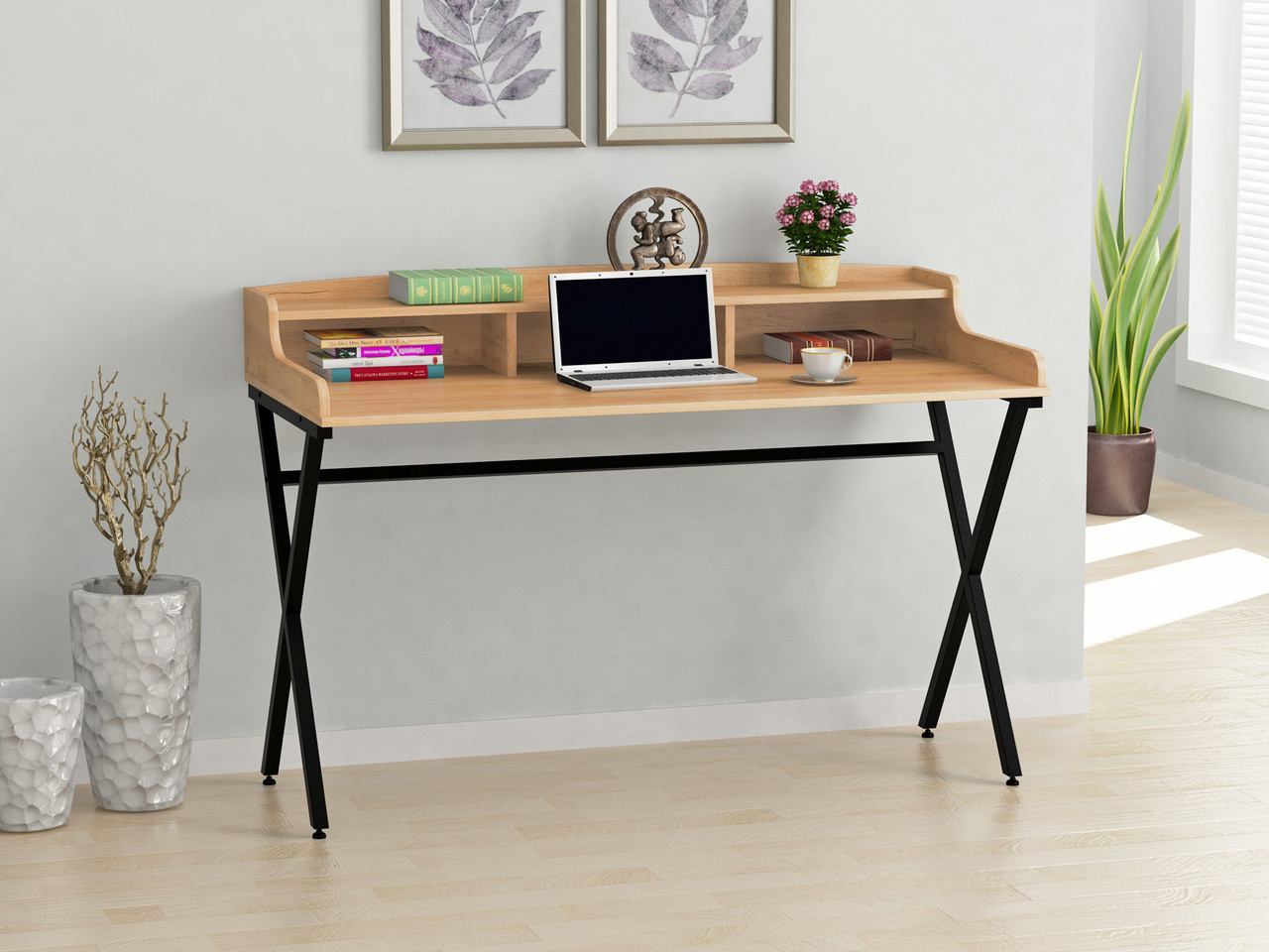 Письмовий стіл Loft design L-10 Дуб Крафт золотий