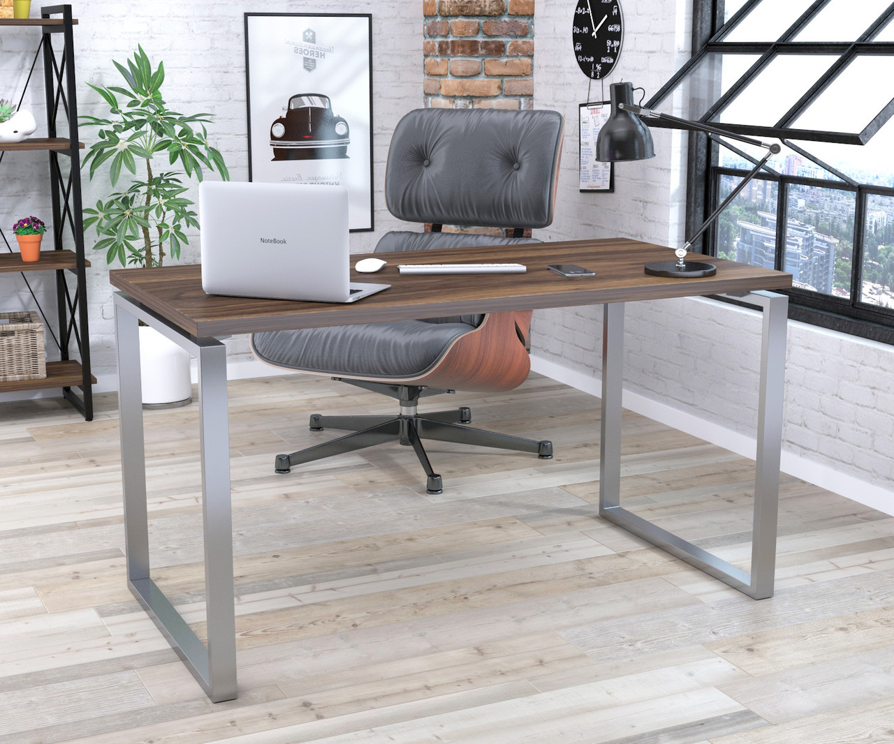 Письмовий стіл Q-135-36 Loft design Горіх Модена