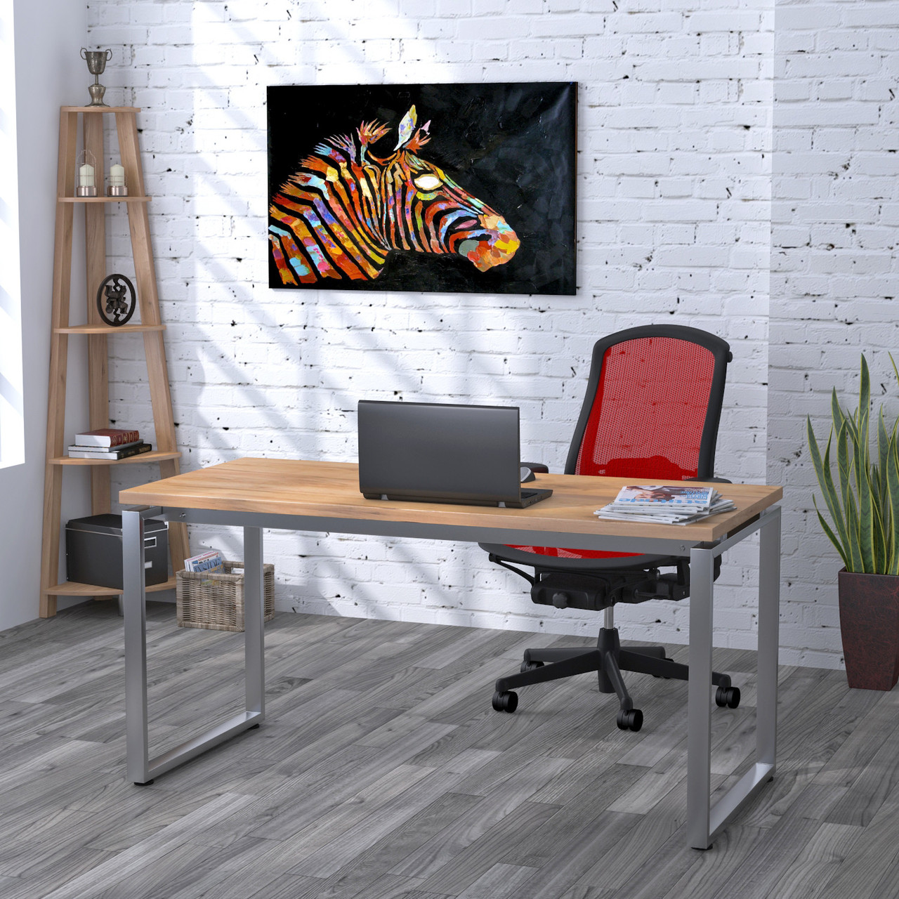 Письмовий стіл Loft design Q-160-36 Дуб Крафт золотий