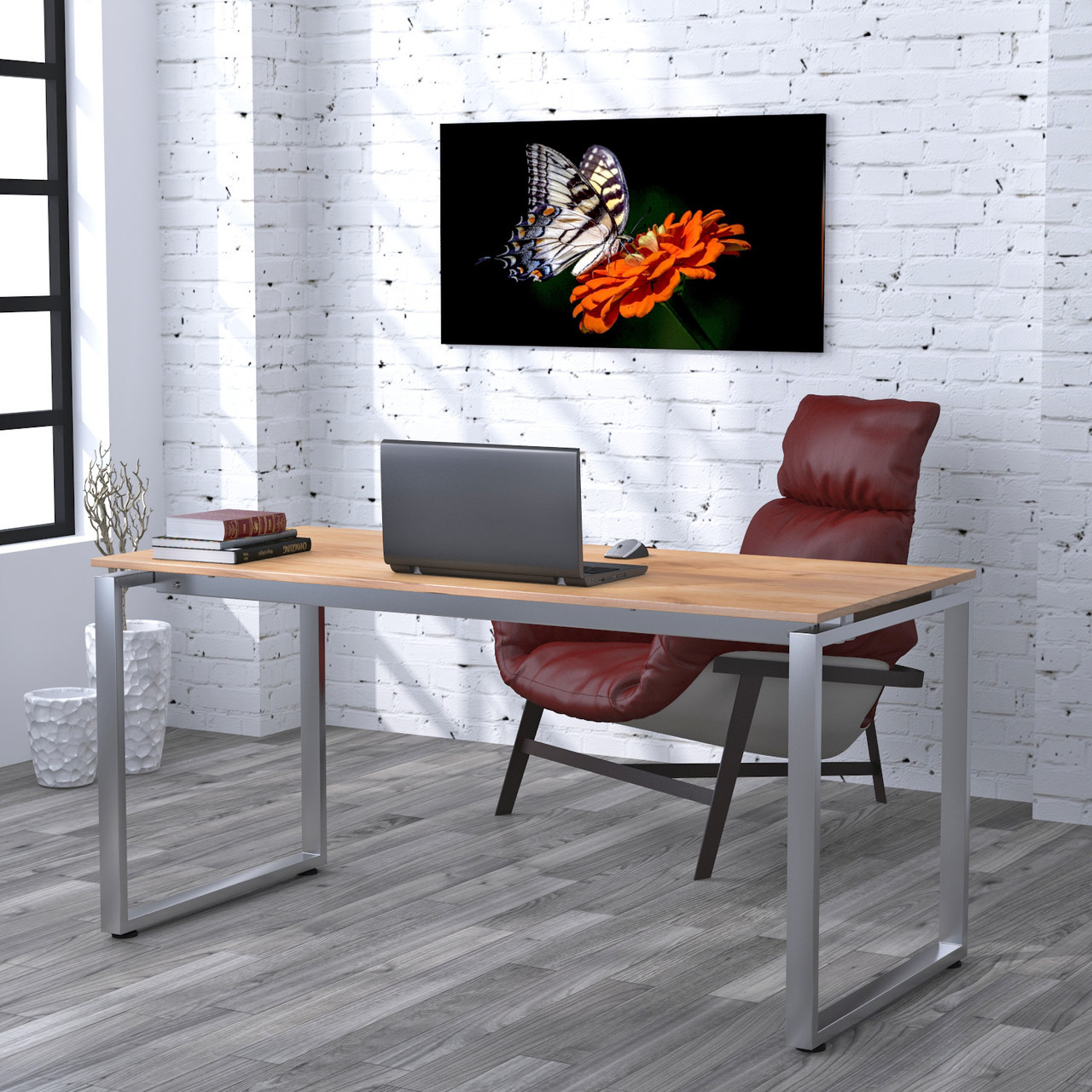 Письмовий стіл Loft design Q-160-18 Дуб Крафт золотий