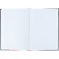 Книга обліку А4 80 арк тв палітурка клітинка COLORS червона, фото 5