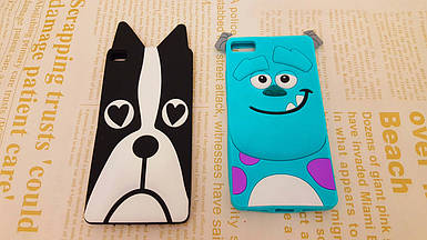 Гумовий 3D чохол для Huawei Ascend P8 Салліван і Дог